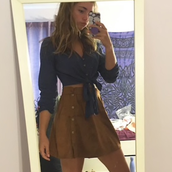 SALE Dark Blue Button Up Summer Top - Picture 6 of 8